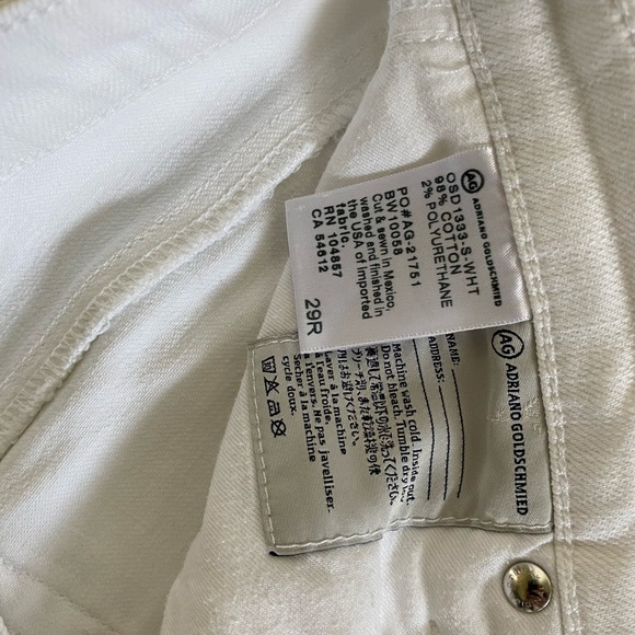 AG White stilt roll-up Cigarette Jean 29 - Picture 6 of 7